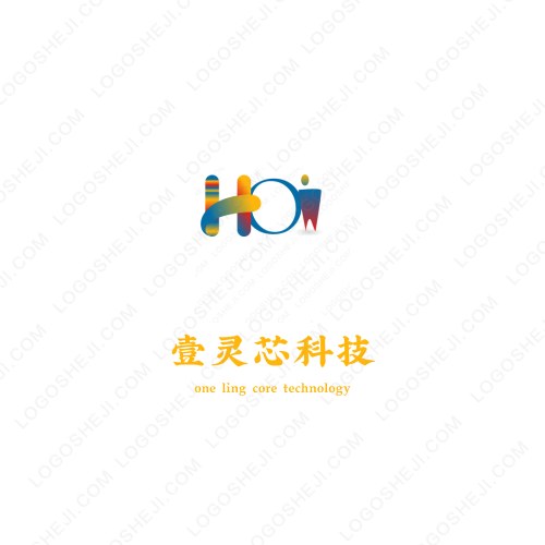 七彩logo设计