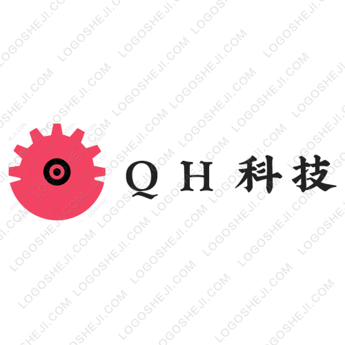 QH科技logo设计