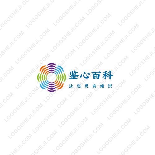 鉴心百科logo设计