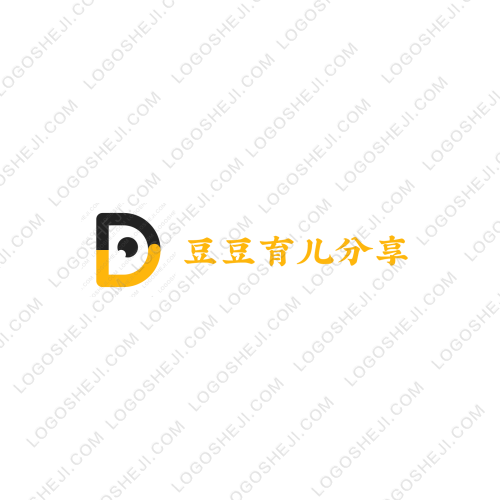 豆豆育儿分享logo设计