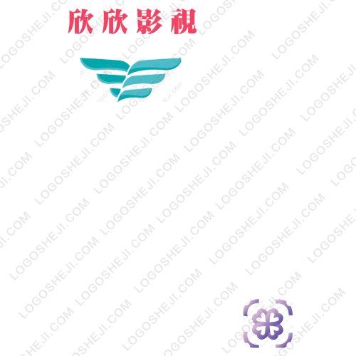 月下紫藤logo设计
