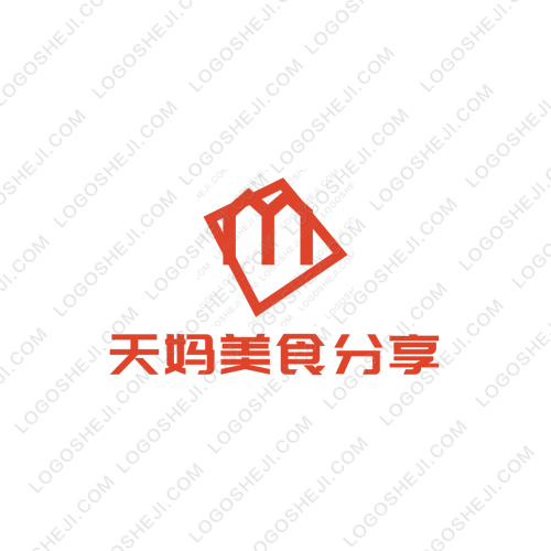 天妈美食分享logo设计